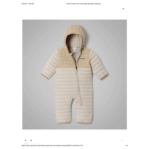 Infant Powder Lite Reversible Bunting
