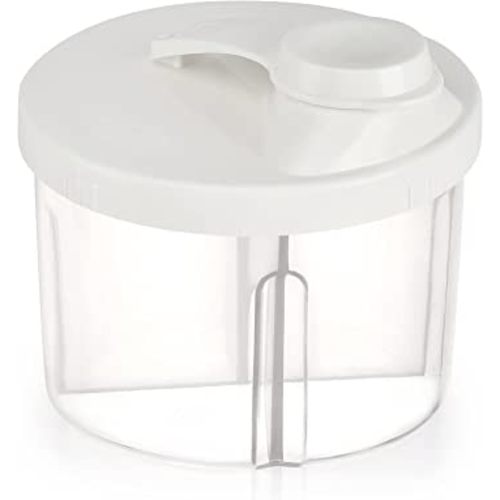 Accmor Baby Formula Dispenser On The Go, Non-Spill Rotating Four-Compartment Formula Container to Go, Milk Powder Kids Snack Container for Infant Toddler Travel Outdoor, White