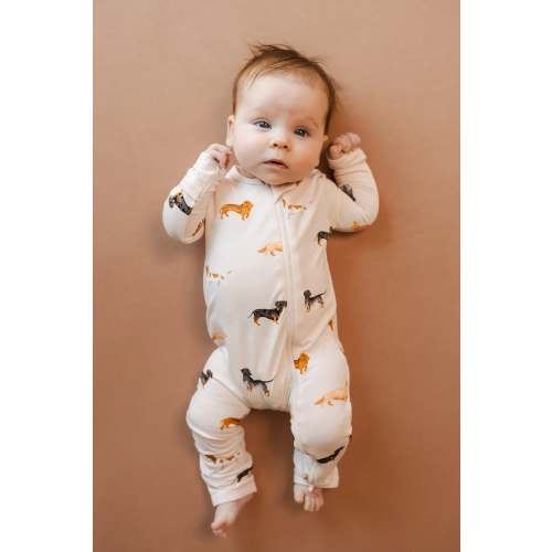 Zippered Romper in Dachshund