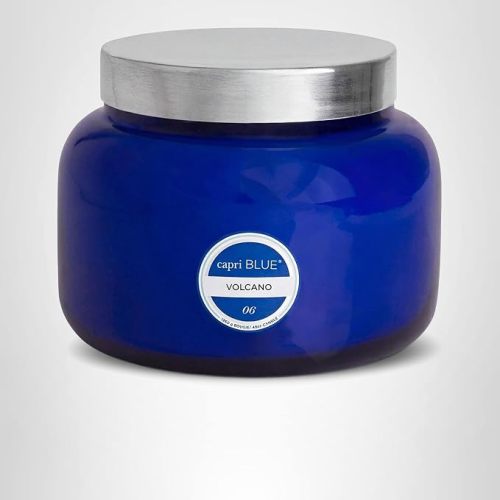 Capri Blue Volcano Scented Candles - Luxury Glass Jar Candles for Home Scented with Tropical Fruit & Sugared Citrus - Soy Wax Blend - Blue Color (19 oz)