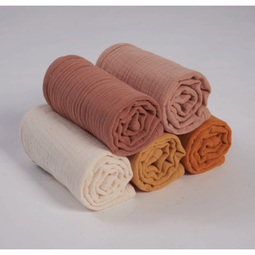 Organic Muslin Burp Cloths - Golden Harvest 5 Pack