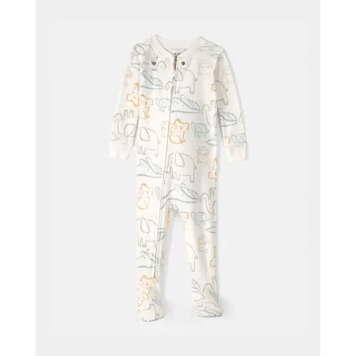 Baby Elephant 100% Cotton Snug Fit 1-Piece Pajama Set - Ivory | Carter's