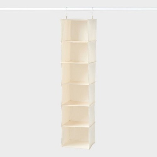 Hanging Closet 6 Shelf Ivory - Brightroom™