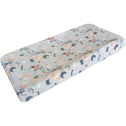 Copper Pearl Premium Knit Changing Pad Cover Soft, Stylish, and Universal Fit for All Standard Diaper Changing Pads, Trendy Design Changing Pad Covers, Nightmare Before Christmas