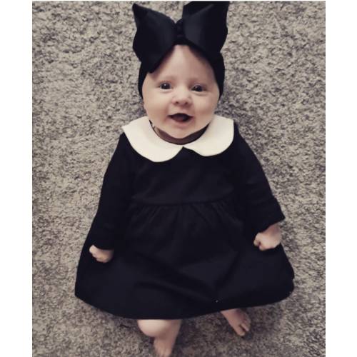 Classic gothic collared girls dress