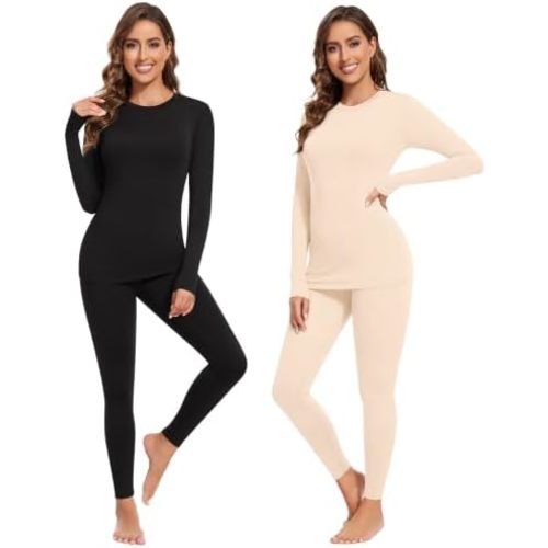 BESTENA Thermal Underwear for Women Base Layer Cold Weather Thermal Set Long Johns Women Thermal Set