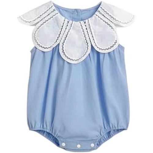 Newborn Baby Girl Floral Romper Infant Sleeveless Solid Jumpsuit Summer Playwear Bodysuit