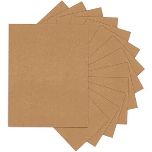 24 Sheets Brown Cardstock 8.5 x 11 Kraft Paper, Goefun 80lb Card Stock Printer Paper for Invitations, Menus, Crafts, DIY Cards