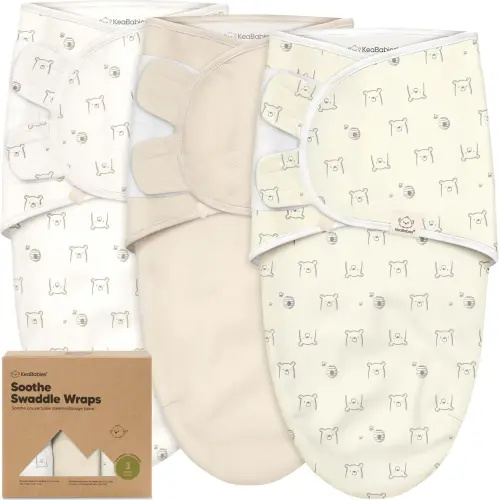 3-Pack Soothe Swaddle Wraps: 0-3M + 3-6M