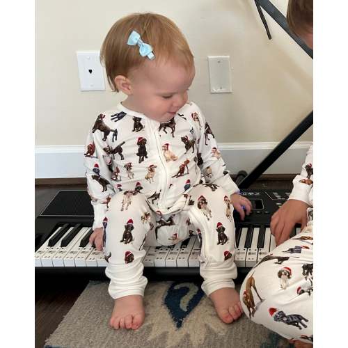 Santa Dogs - Convertible Zip Footies