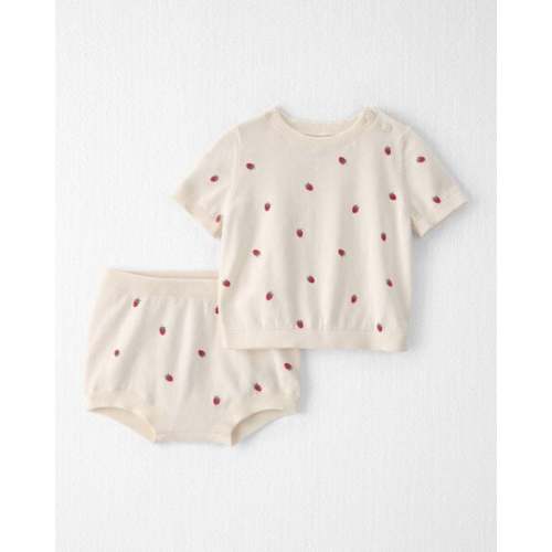 Baby 2-Piece Organic Cotton Sweater Set in Berry Print - Little Planet | Carter's