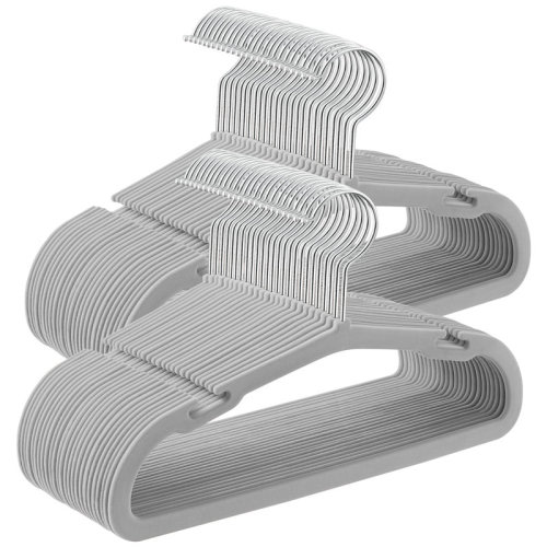 Rebrilliant Baby Hangers 50 Pack, 11 X 6.9 Inches, Kids Hangers For Closet, Non-Slip Velvet Hangers, Children Hangers, Space-Saving, Wide Shoulder Notches | Wayfair