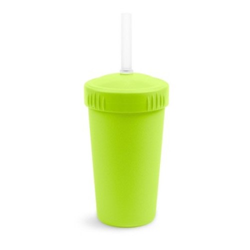 Re-Play 10oz Straw Cup with Silicone No-Pull-Out Straw - Lime: BPA-Free, 50% Recycled Plastic