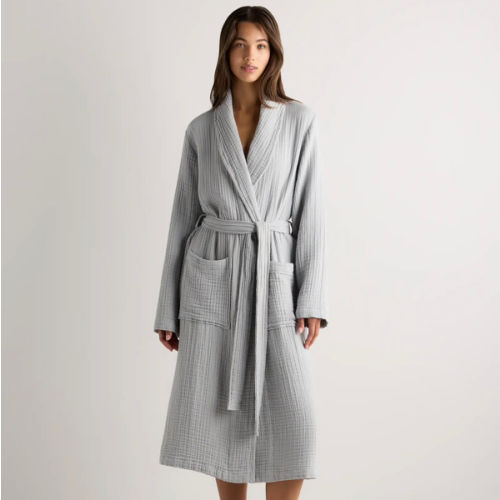 Soft Layered Turkish Cotton Robe- Mist Size Large