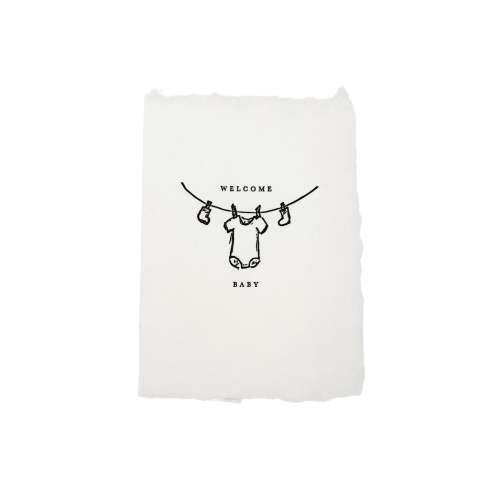 welcome baby clothesline card