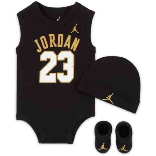 Nike Jordan 3 piece set (onesie, hat, booties) 0-6 month