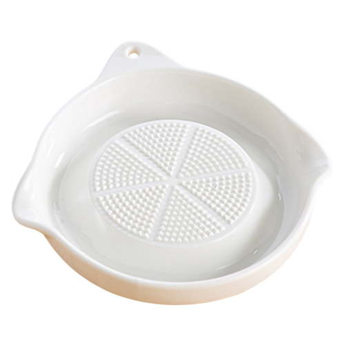 Food Grinder, Porcelain Grater Plate, Manual Ceramic Grinding Plate, Food Milling Bowl, Complementary Masher Tool Vegetable Fruit Puree Maker, 1 Pc, 5.31x1.02"