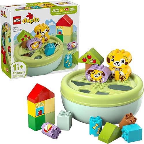 LEGO DUPLO My First Shape Sorter Puppy House Sensory Toy for Toddlers Ages 1.5+