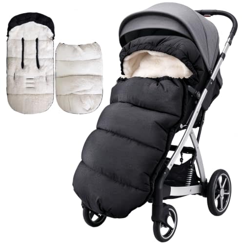 Waterproof Thickened Universal Stroller Blanket - Baby/Toddler Stroller Footmuff, Sleeping Bag & Bunting, Cold-Weather Winter Cover（Dark Grey）