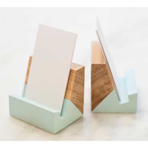 Reclaimed Wood Vertical Business Card Holder - Etsy