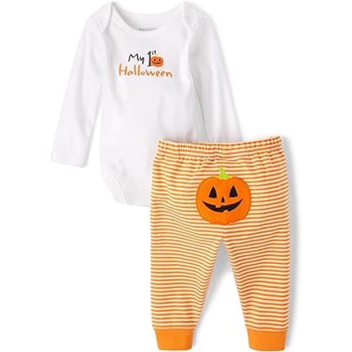The Children's Place unisex baby My First,Long Sleeve Bodysuit and Pants, 2 Piece Set,