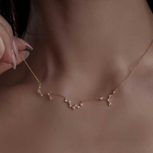 Zodiac Necklace with Multiple Constellation, Christmas Gift, Personalized Silver Mother Gift to Her on Birthday or Anniversary