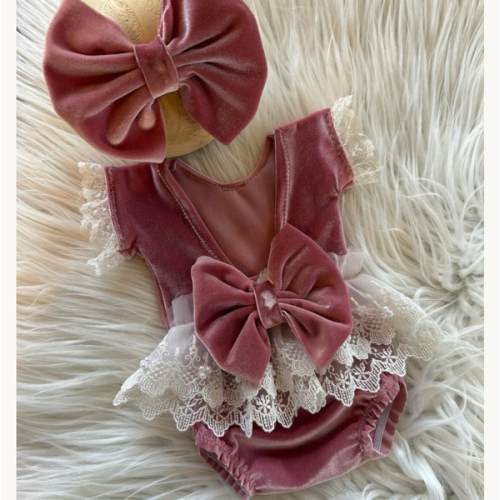 Velvet romper, Newborn romper set, Newborn photo prop, newborn romper, newborn Christmas romper, newborn baby photo prop, baby photo prop,