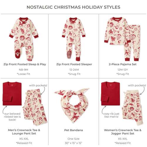 NEWBORN Nostalgic Christmas Cotton PJ Burt's Bees Baby