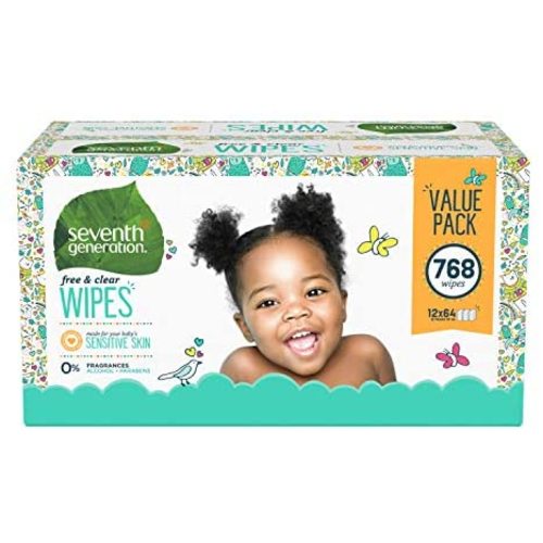 Seventh Generation Baby Wipes, 768 count, Made for Sensitive Skin with Flip Top Dispenser