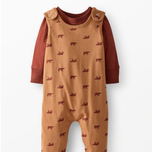 Baby Long Sleeve T-Shirt & Overalls Set | Hanna Andersson