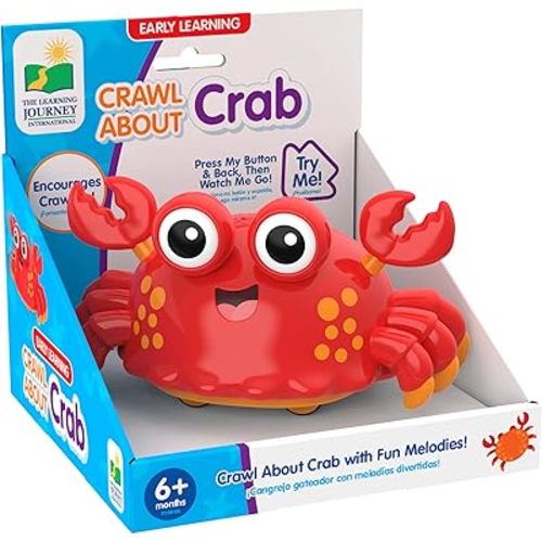 The Learning Journey Crawl About Crab – Musical Crawling Toy for Babies – Interactive Movement Aid with Songs – Developmental Baby Toy for Ages 6+ Months