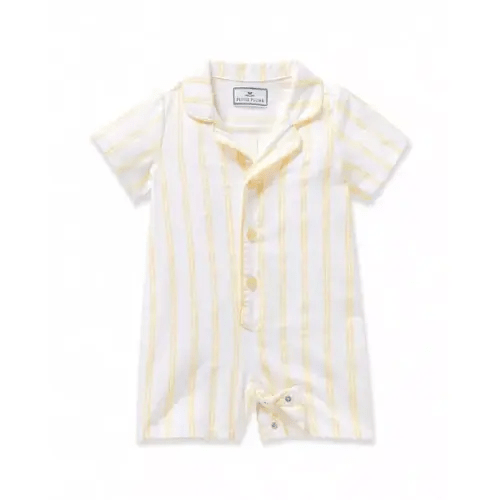 Brands We Love Infant's Twill Romper in Sunny Stripe by Janie and Jack
