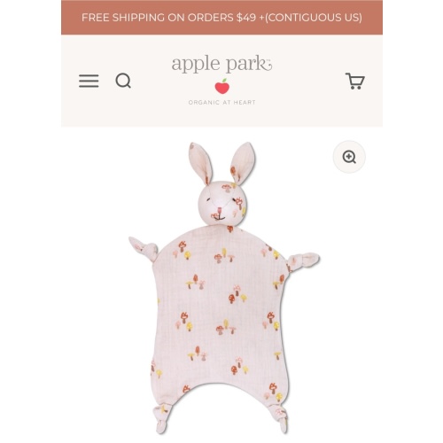 Muslin Bunny Lovey - Mini Mushroom