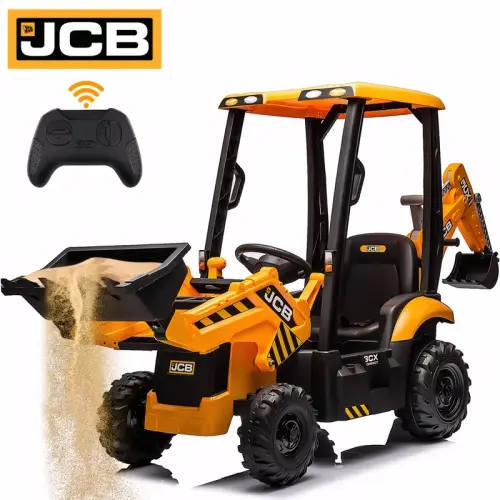 First Ride On 12V Kids Ride on Backhoe Digger Toy Cars, JCB Lisenced - TikTok Shop