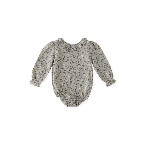 Ruffle Long Sleeve Organic Cotton Bodysuit