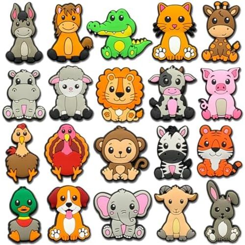 Animal Cat Dog Capybara Farm Shoe Charms, Cute Charms Pack for Shoe Decoration