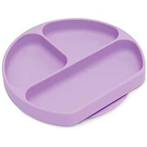 Bumkins Silicone Grip Dish, Suction Plate, Divided Plate, Baby Toddler Plate, BPA Free, Microwave Dishwasher Safe – Dark Blue
