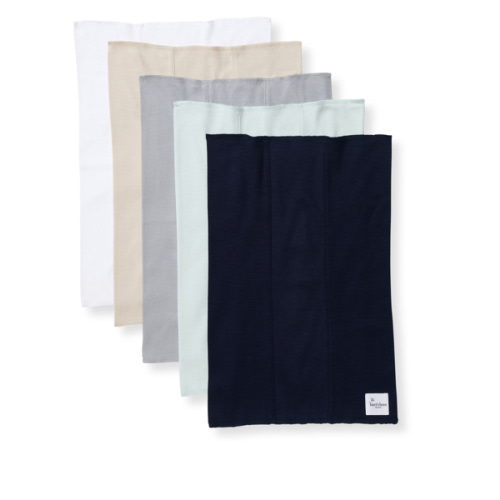 Solid Organic Cotton Burp Cloths 5 Pack Midnight