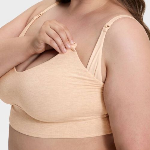 Women's Modal Blend Nursing Unlined Bralette - Auden™ Oatmeal M