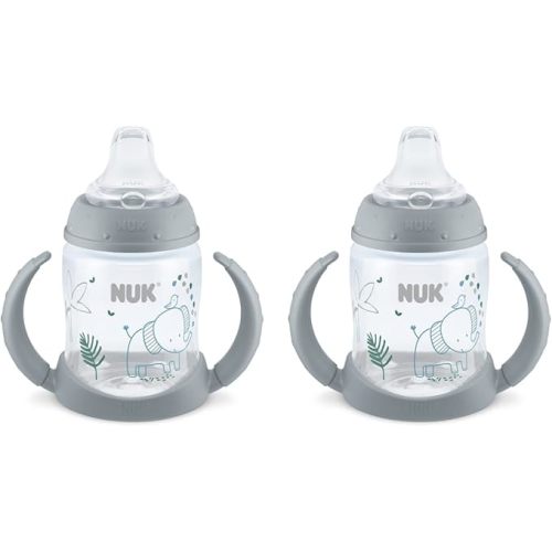 NUK Learner 5 ounce Sippy Cup, Elephant Pack of 2