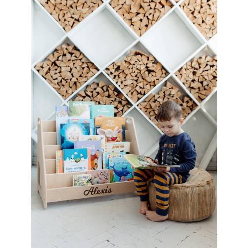 Montessori Kids Bookcase, Kids Furniture, Nursery Bookshelf, Kids Bookshelf, Wooden Bookshelf, Montessori Furniture, Toddler Bookshelf