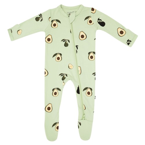 Zippered Footie in Avocado