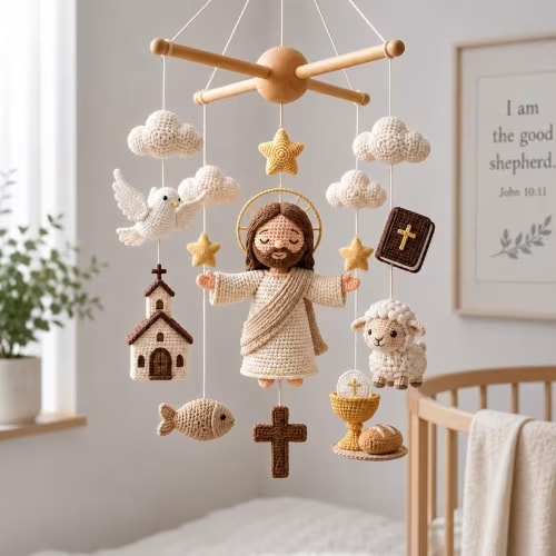 Crochet Jesus Mobile