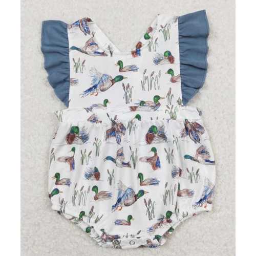 Hunting Duck Girls Ruffle Onsie