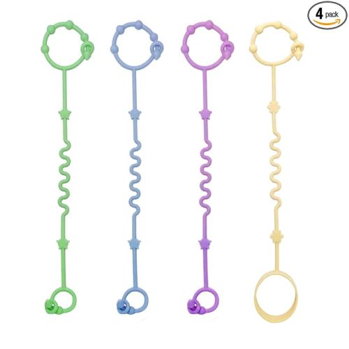 Toy Straps for Baby,Silicone Setpacifier Clip,Applies to Car Seat Toy,Teether Toy,High Chair,Stroller Accessories,Baby Toy Clips,Cribs,Rocking Chair