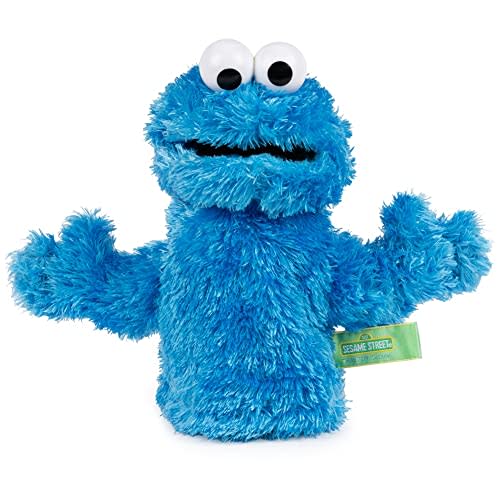 GUND Sesame Street Official Cookie Monster Muppet Plush Hand Puppet, Premium Plush Toy for Ages 1 & Up, Blue, 11