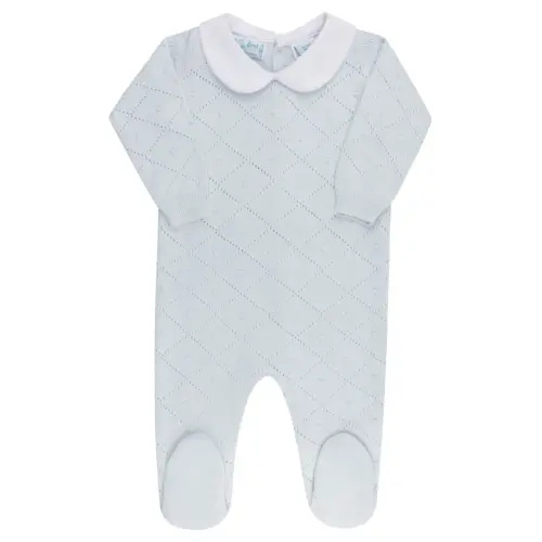 Boys Peter Pan Diamond Knit Romper - 0/3M