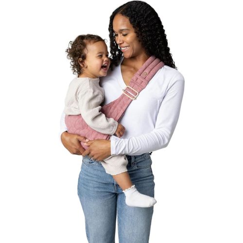 Mabē Monarch Toddler Sling Carrier – Ergonomic Hip Carry Support for Toddlers – Adjustable and Breathable Sling for Easy Up/Down & Comfortable Holding (16–45 lbs, Mauve Wings)