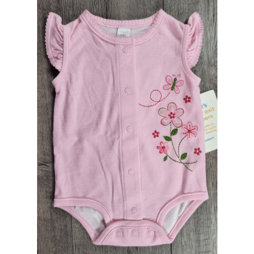 Baby Girl Clothes New Vintage Carter's Newborn Pink Butterfly Romper