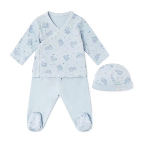 Newborn baby outfit in Pic sky blue